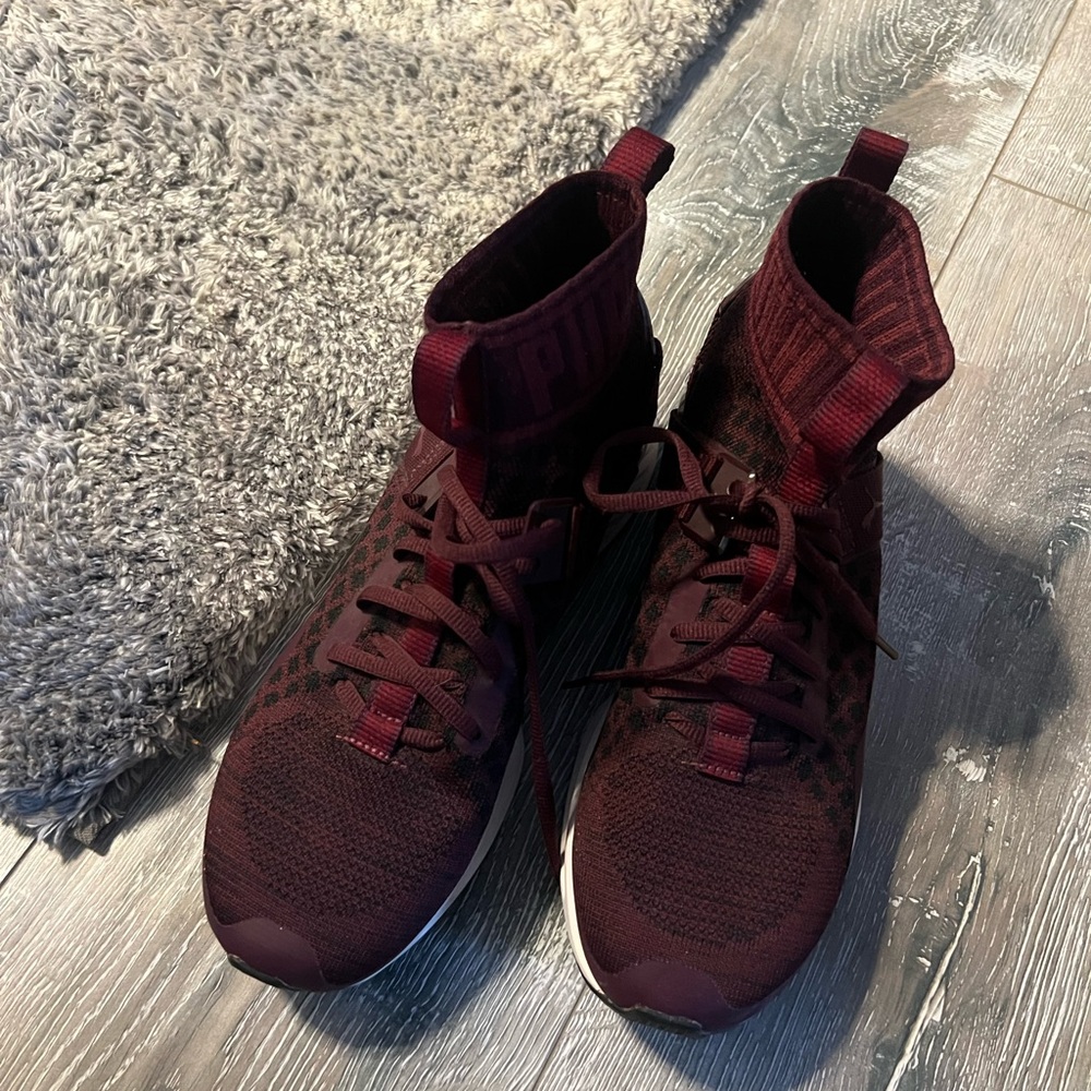 Puma Burgundy High-Top Sneakers